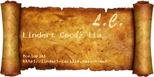 Lindert Cecília névjegykártya